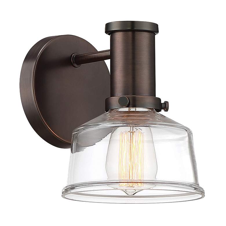Image 1 Carson 1 Light Satin Copper Bronze Wall Sconce