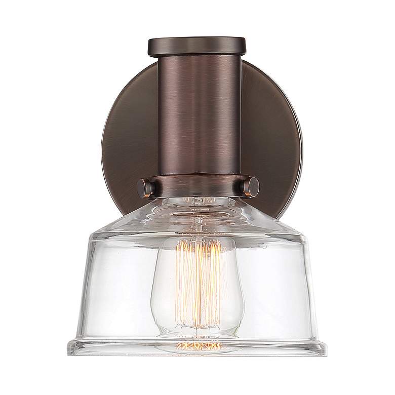 Image 2 Carson 1 Light Satin Copper Bronze Wall Sconce more views