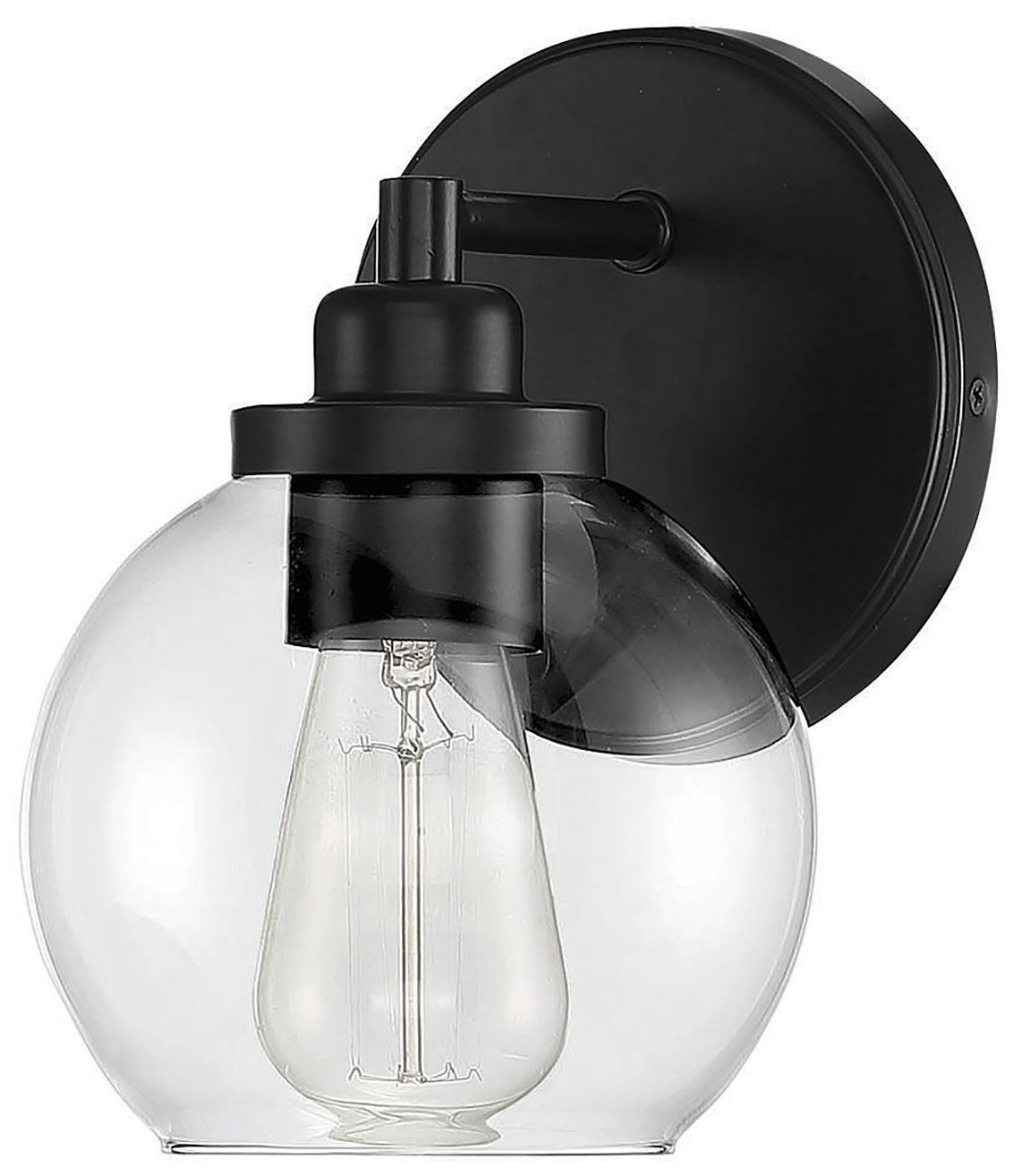 Image 2 Carson 1-Light Wall Sconce in Matte Black more views