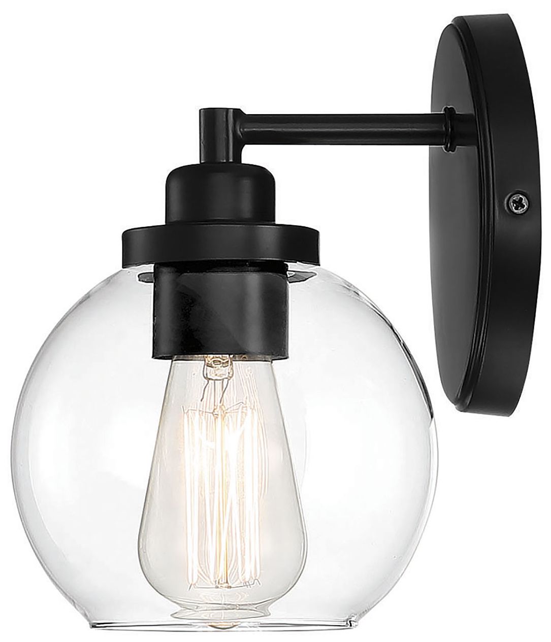 Image 4 Carson 1-Light Wall Sconce in Matte Black more views