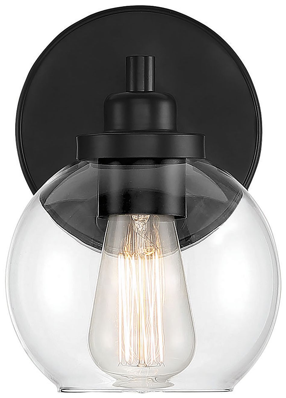 Image 5 Carson 1-Light Wall Sconce in Matte Black more views