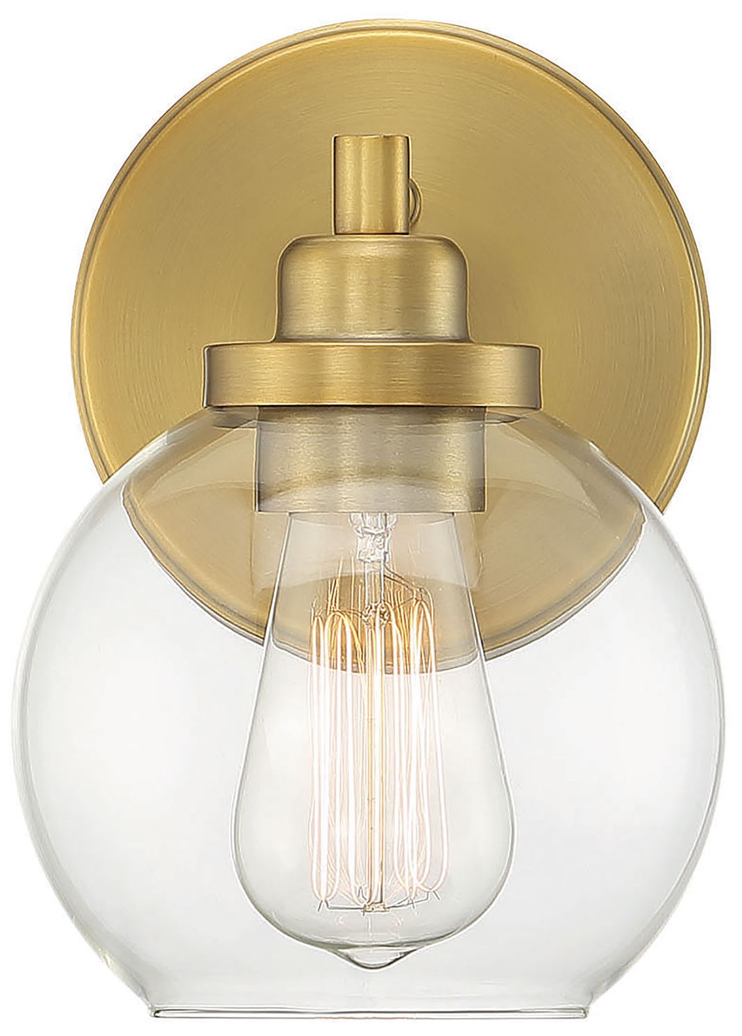 Image 5 Carson 1-Light Wall Sconce in Warm Brass more views
