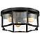 Carson 16" Wide Bronze and Seedy Glass Ceiling Light