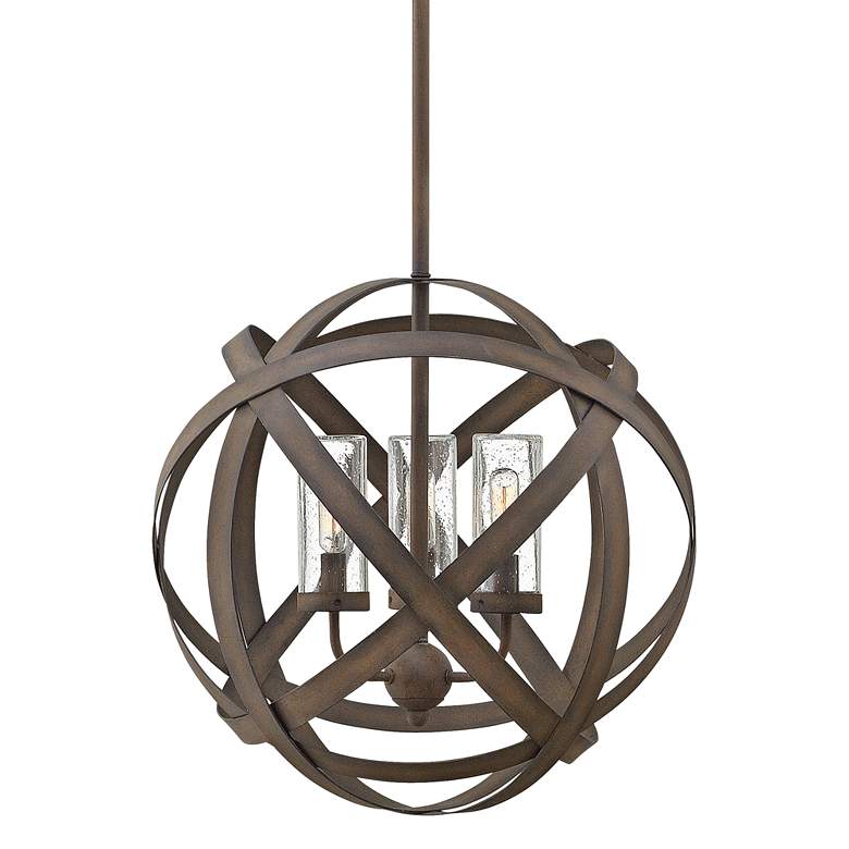 Image 2 Carson 18 1/2" Wide Vintage Iron 3-Light Outdoor Chandelier
