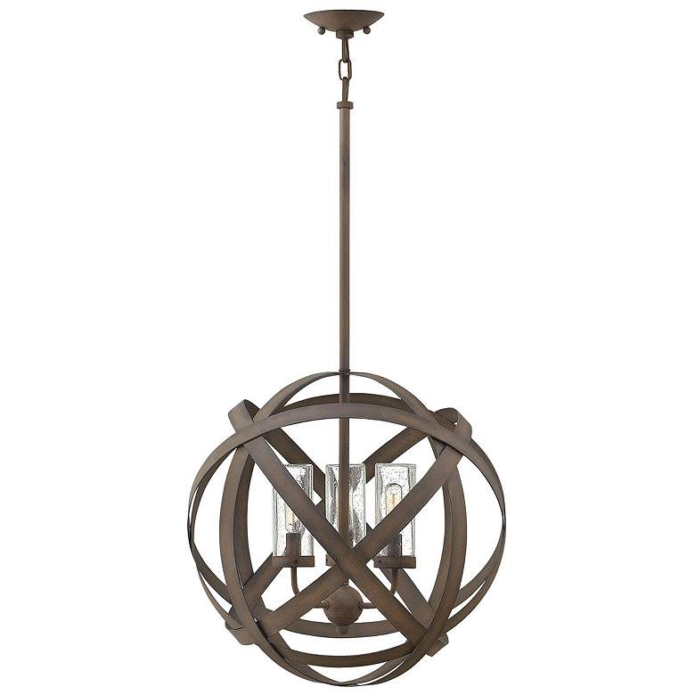 Image 1 Carson 18 3/4" High Vintage Iron 3W Outdoor Hanging Light