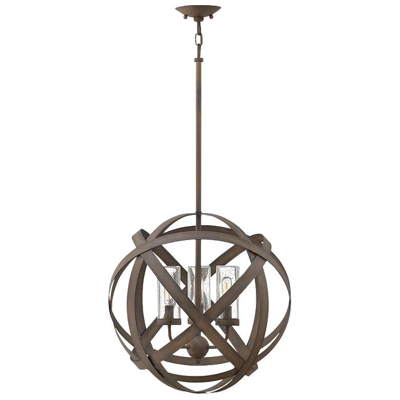 Image 1 Carson 18 3/4" High Vintage Iron 4W Outdoor Hanging Light