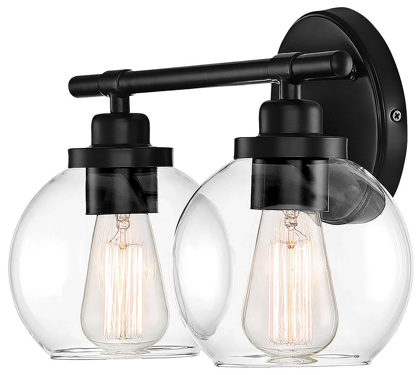 Image 3 Carson 2-Light Bathroom Vanity Light in Matte Black more views