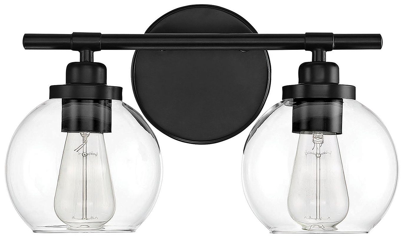 Image 6 Carson 2-Light Bathroom Vanity Light in Matte Black more views