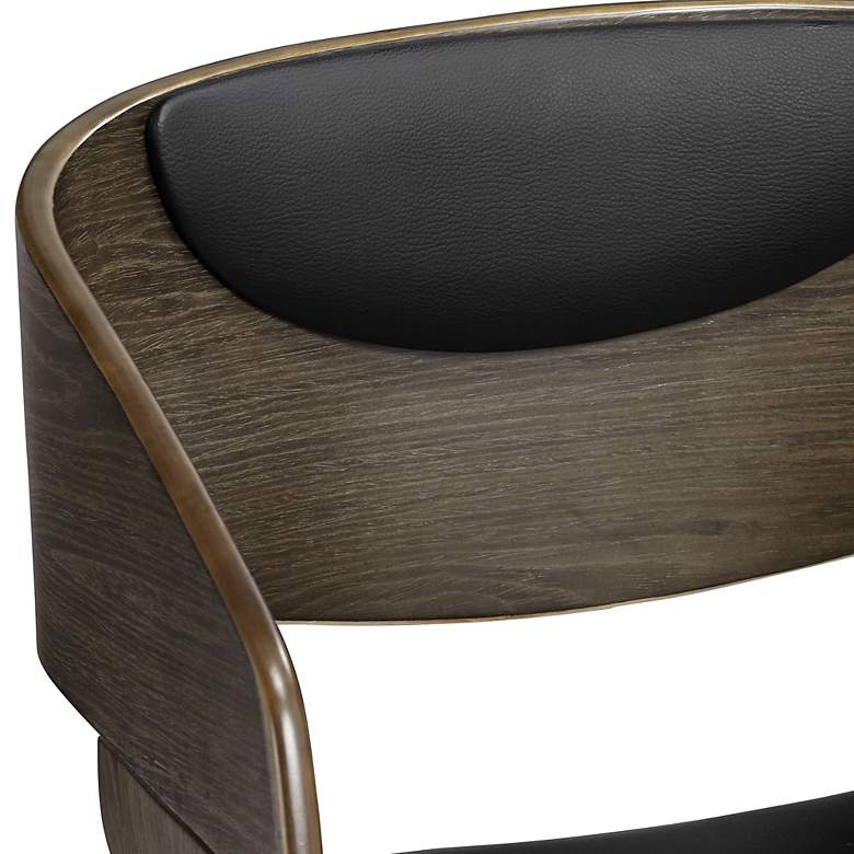 Image 3 Carson 23 1/2" Black Faux Leather Swivel Counter Stools Set of 2 more views