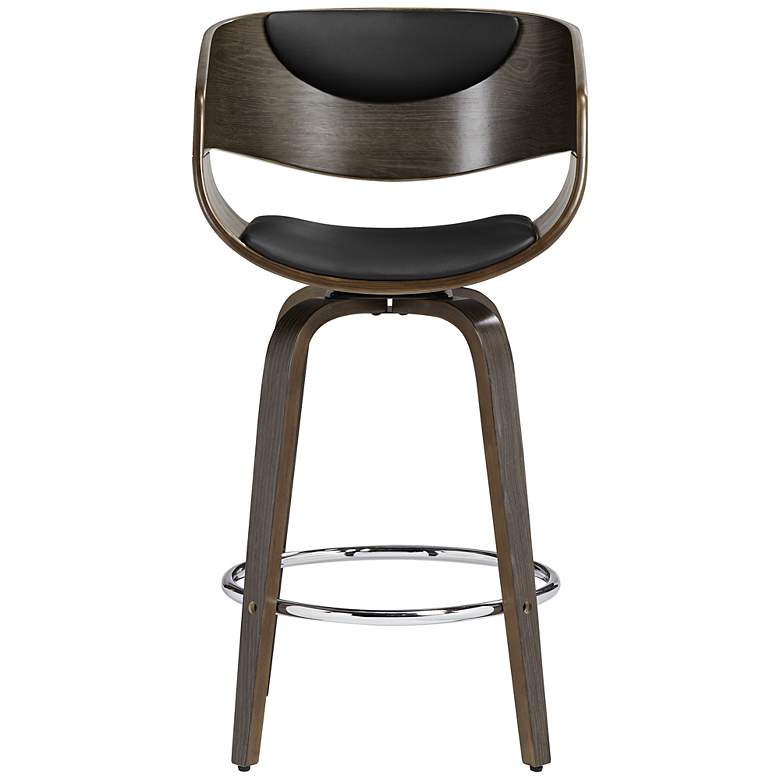 Image 7 Carson 23 1/2" Black Faux Leather Swivel Counter Stools Set of 2 more views