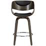7_Carson 23 1/2" Black Faux Leather Swivel Counter Stools Set of 2 more views