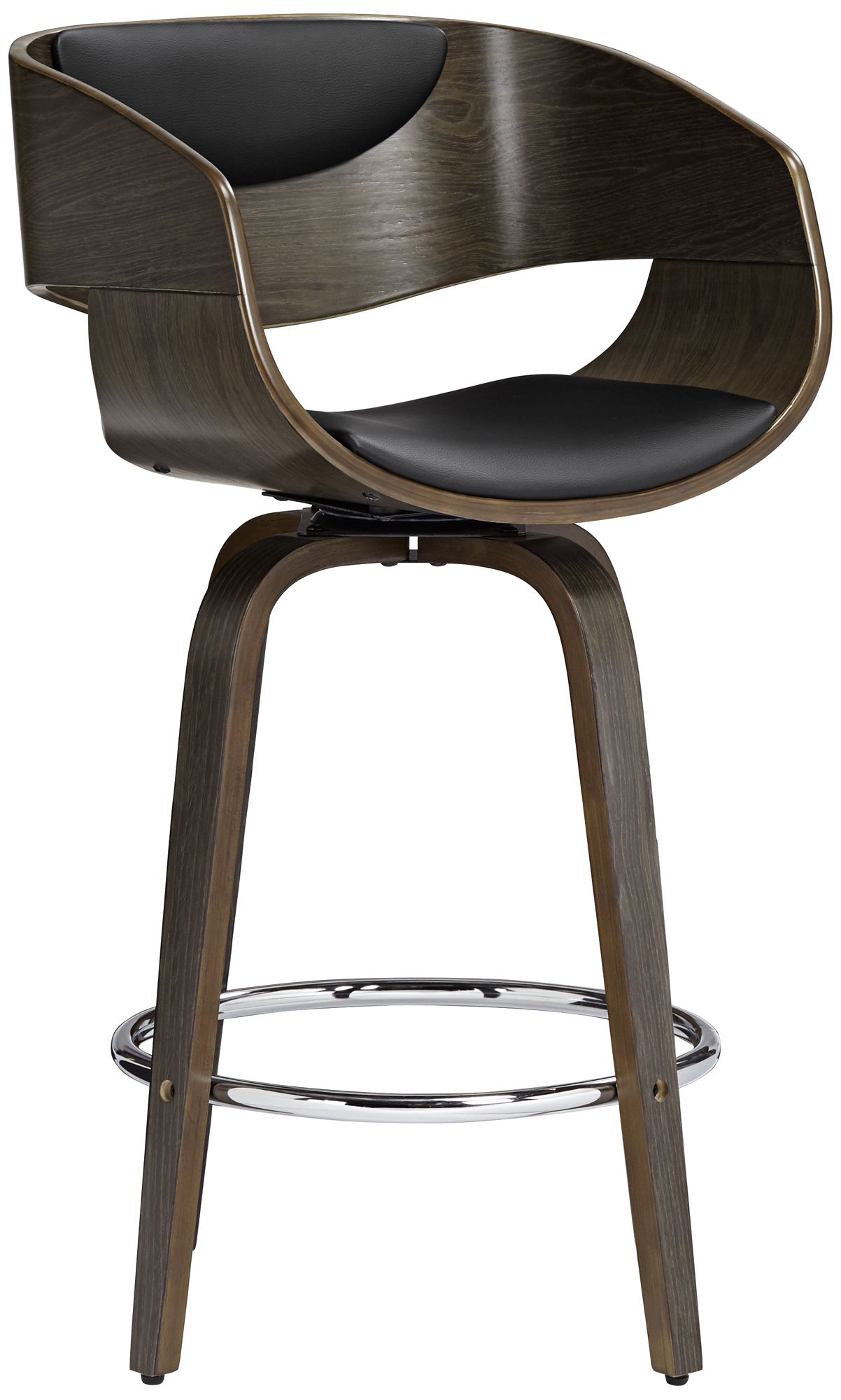 Carson 23 1/2" Black Faux Leather Swivel Counter Stools Set of 2 in scene