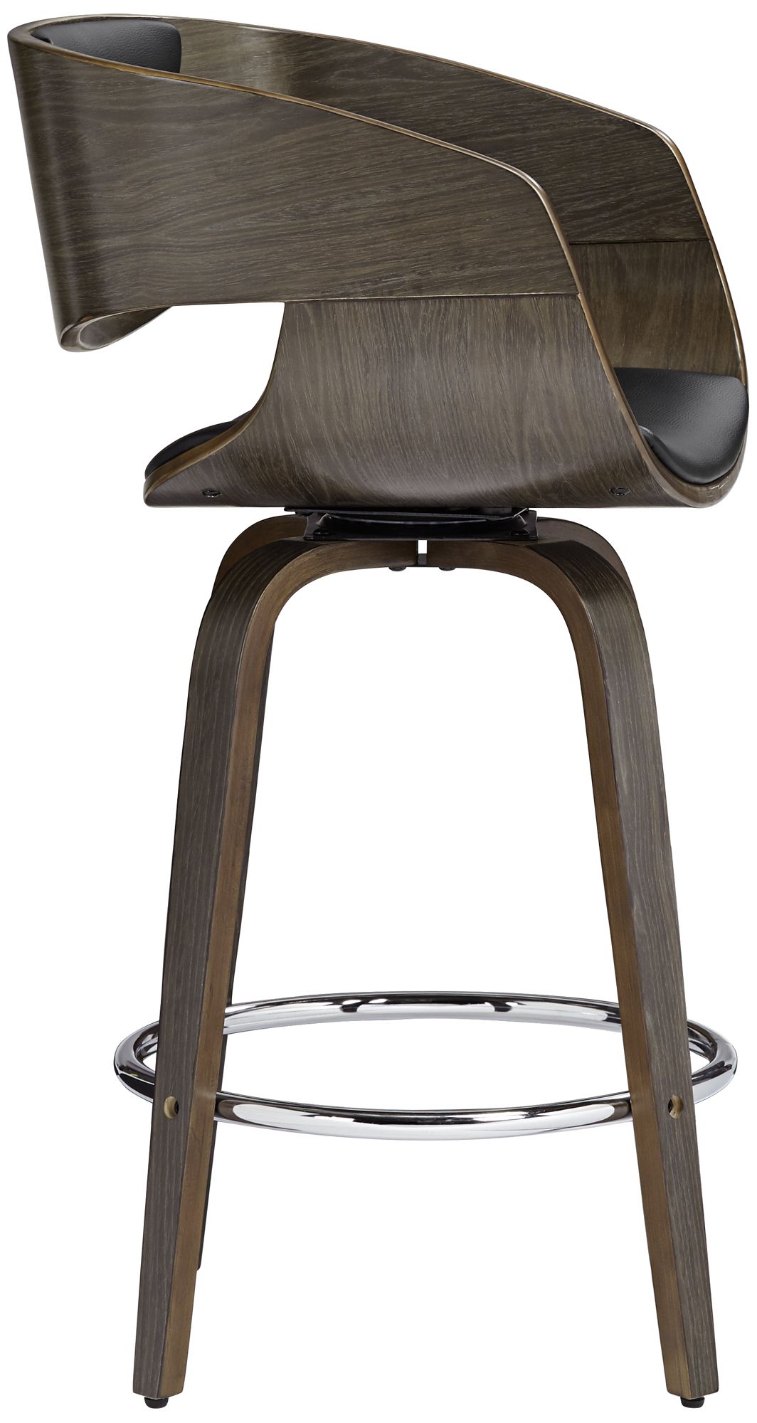 Carson 23 1/2" Black Faux Leather Swivel Counter Stools Set of 2 in scene