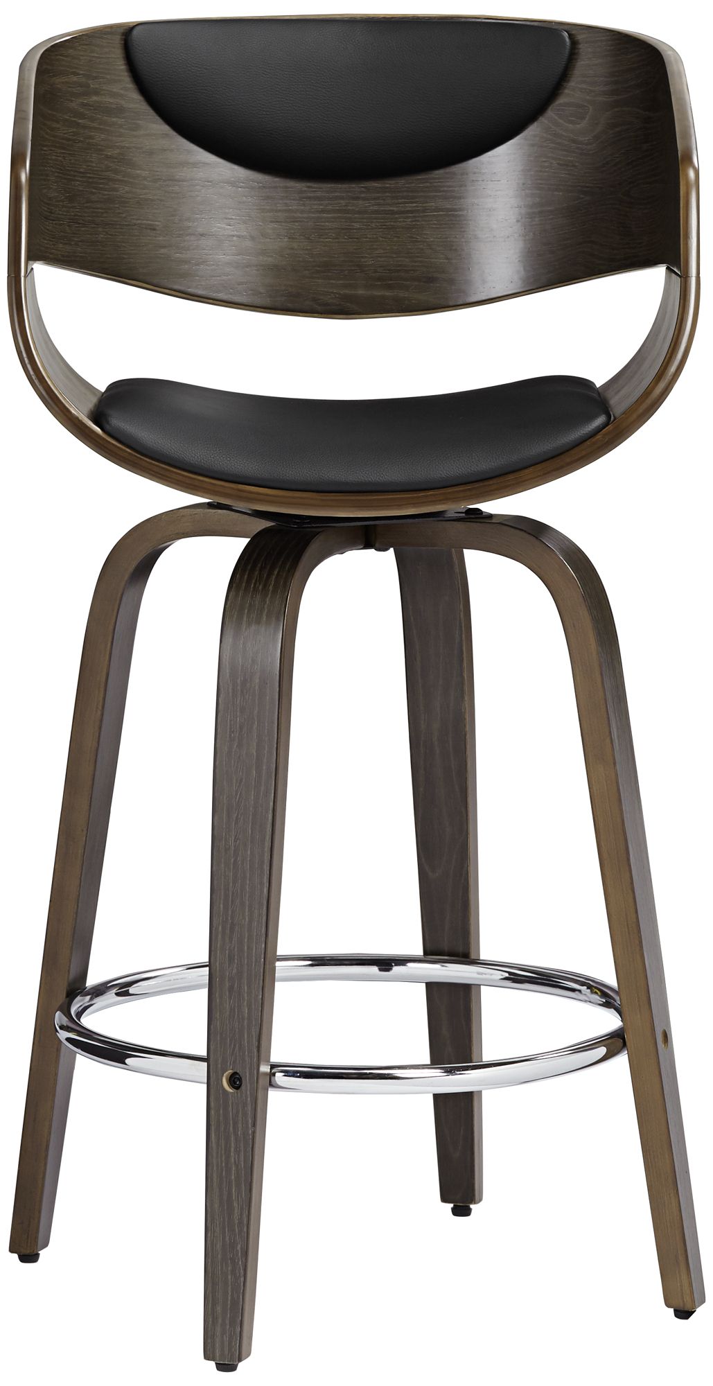 Carson 23 1/2" Black Faux Leather Swivel Counter Stools Set of 2 in scene