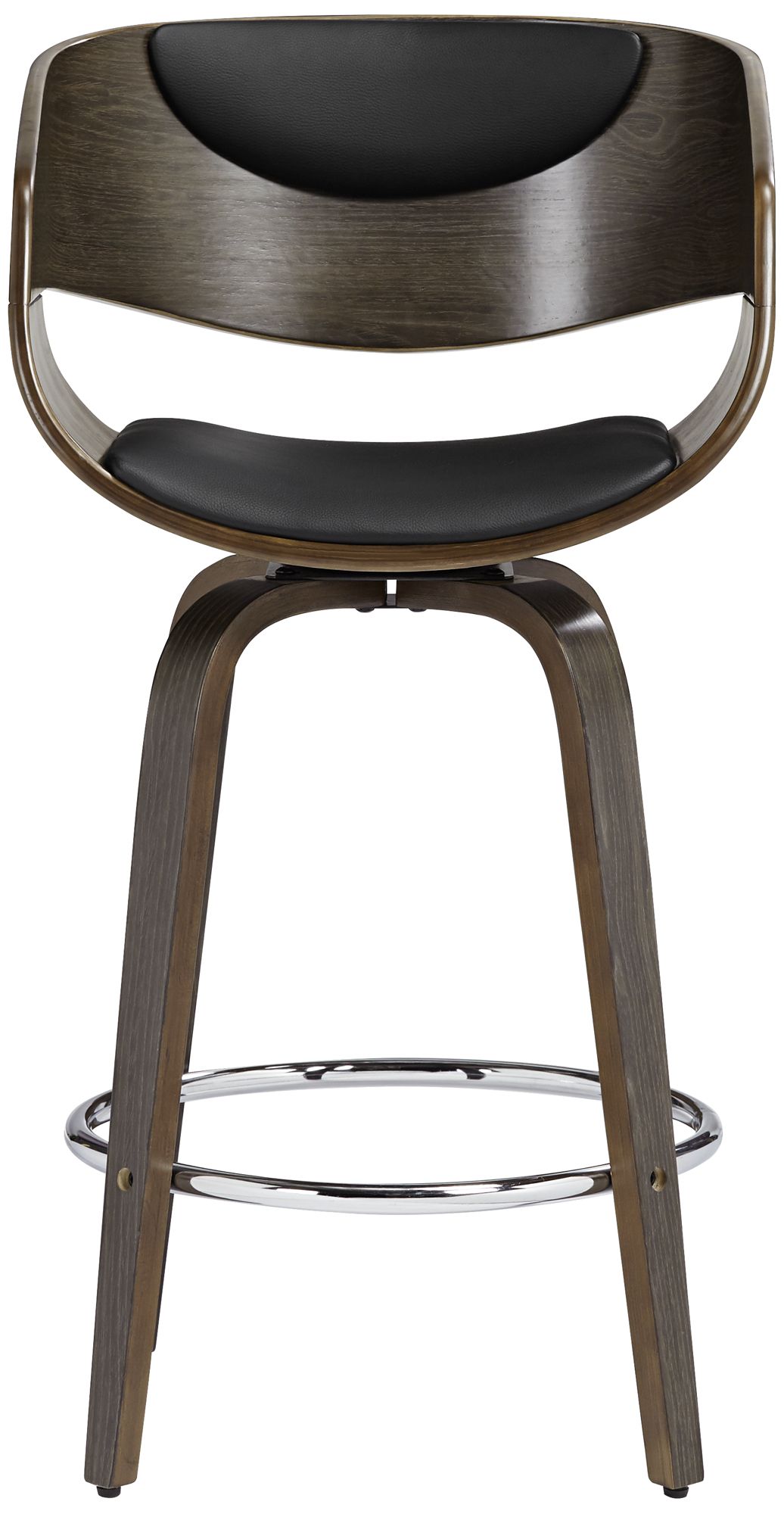 Carson 23 1/2" Black Faux Leather Swivel Counter Stools Set of 2 in scene