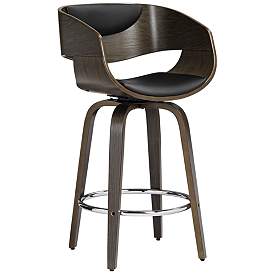 Image3 of Carson 23 1/2" High Black and Gray Swivel Modern Counter Stool
