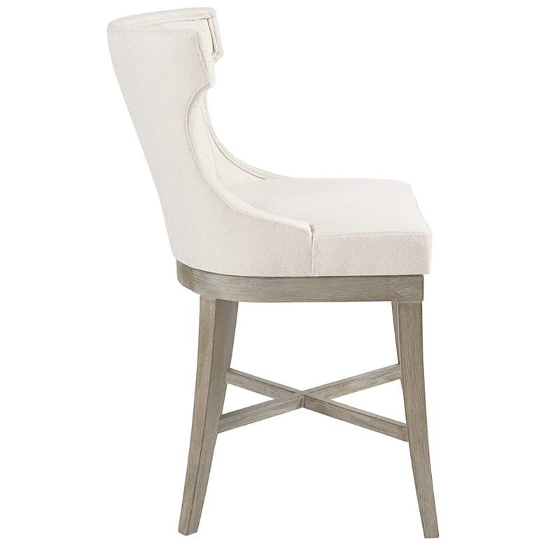 Image 4 Carson 25 1/4" Cream and Reclaimed Gray Swivel Counter Stool more views