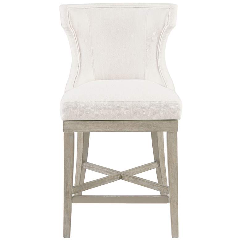 Image 6 Carson 25 1/4" Cream and Reclaimed Gray Swivel Counter Stool more views