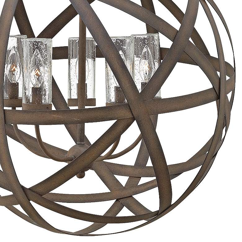 Image 3 Carson 26 1/2 inch Wide Vintage Iron 5-Light Outdoor Chandelier more views