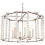 Carson 28"W Polished Nickel and Crystal 6-Light Chandelier