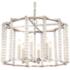 Carson 28"W Polished Nickel and Crystal 6-Light Chandelier