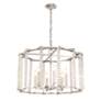 Carson 28"W Polished Nickel and Crystal 6-Light Chandelier