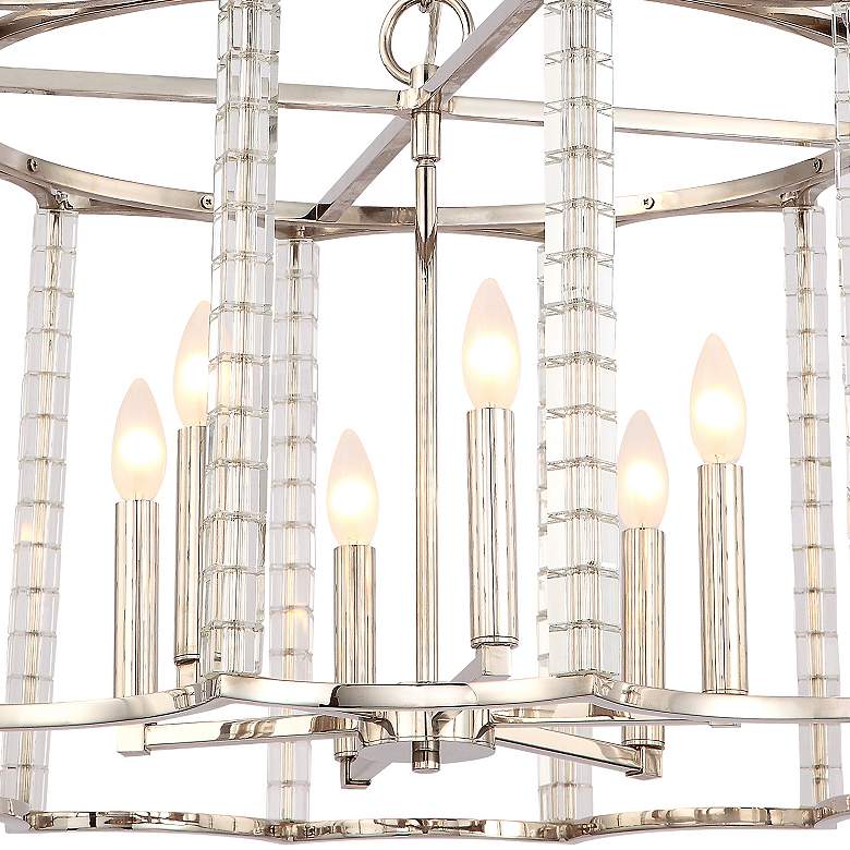 Image 4 Carson 28"W Polished Nickel and Crystal 6-Light Chandelier more views