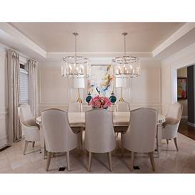 Image5 of Carson 28"W Polished Nickel and Crystal 6-Light Chandelier more views