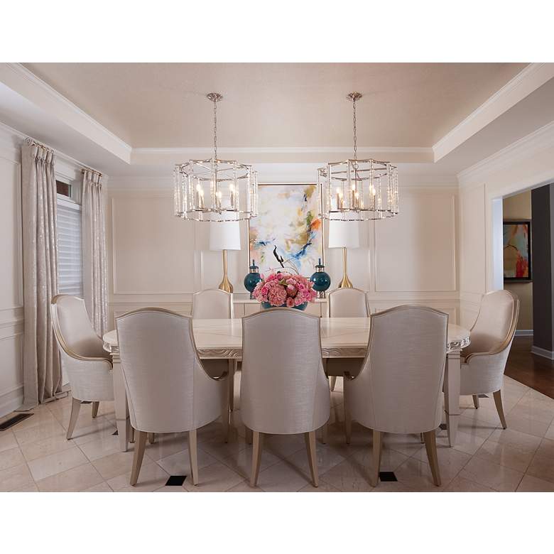 Image 5 Carson 28"W Polished Nickel and Crystal 6-Light Chandelier more views