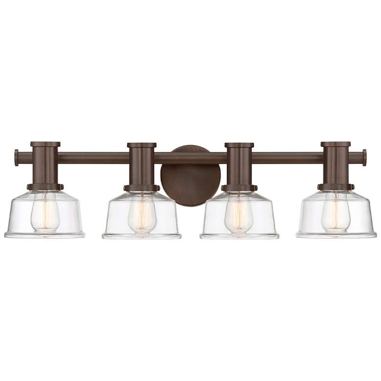 Image 1 Carson 29 1/4 inch Wide Satin Copper Bronze 4-Light Bath Light