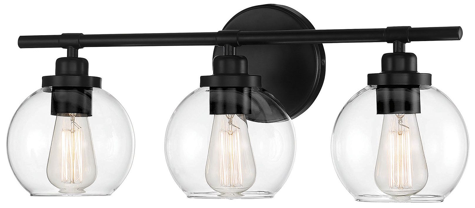 Image 3 Carson 3-Light Bathroom Vanity Light in Matte Black more views