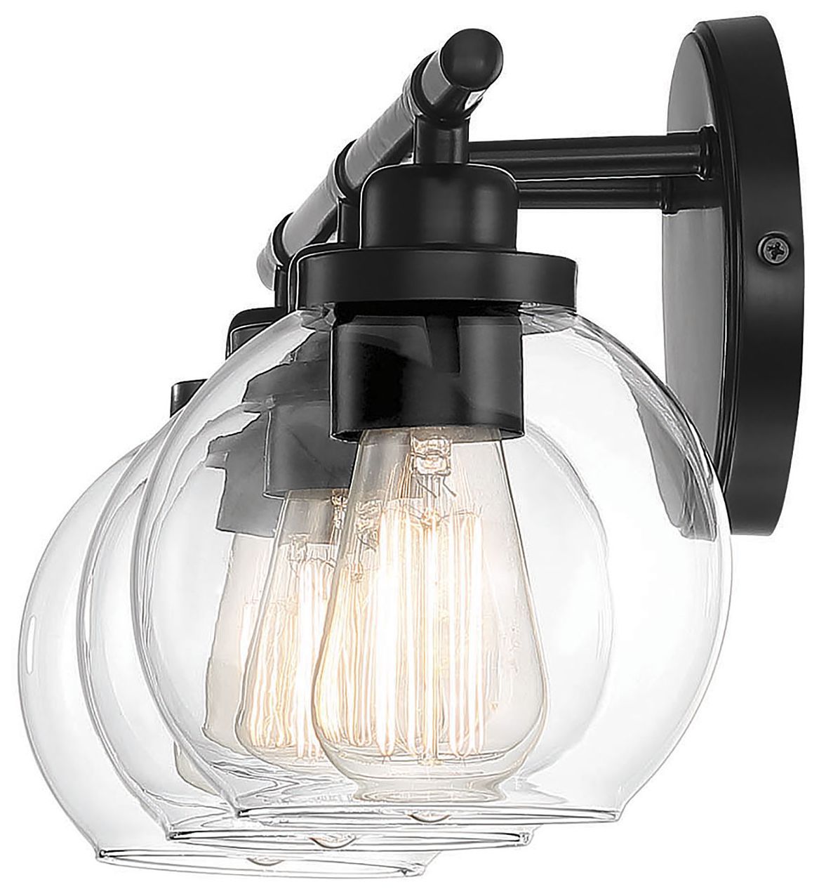 Image 5 Carson 3-Light Bathroom Vanity Light in Matte Black more views