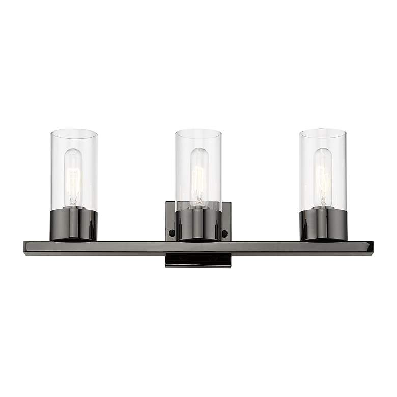 Image 4 Carson 3 Light Black Chrome Vanity Sconce more views