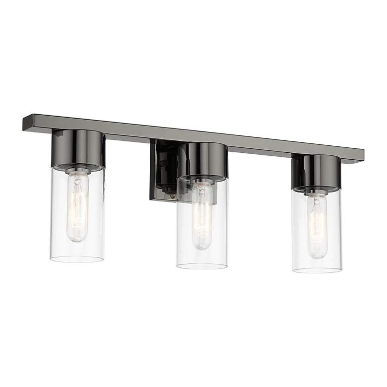 Image 7 Carson 3 Light Black Chrome Vanity Sconce more views