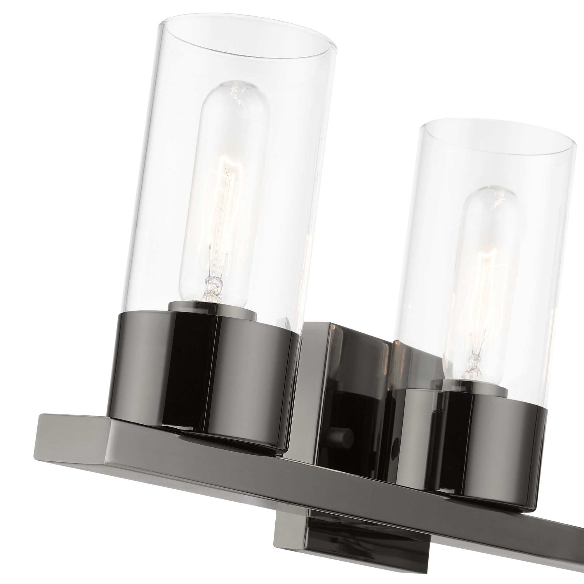 Carson 3 Light Black Chrome Vanity Sconce