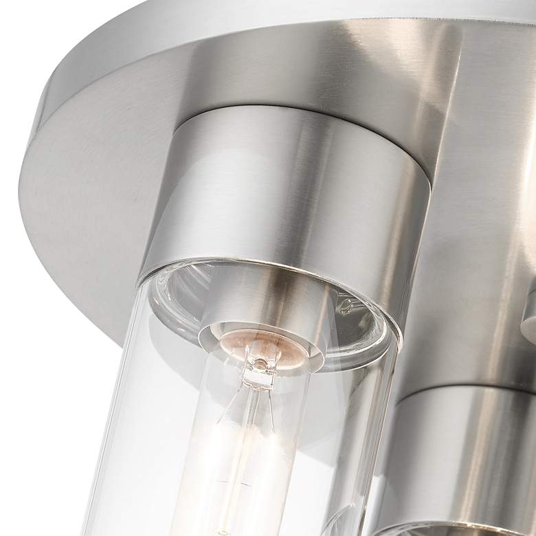 Image 6 Carson 3 Light Brushed Nickel Flush Mount more views