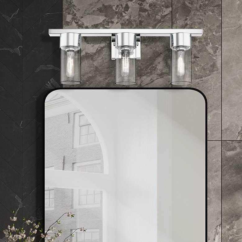 Image 1 Carson 3 Light Polished Chrome Vanity Sconce