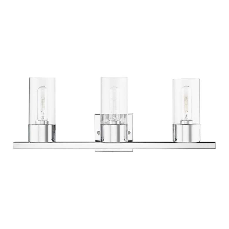 Image 3 Carson 3 Light Polished Chrome Vanity Sconce more views