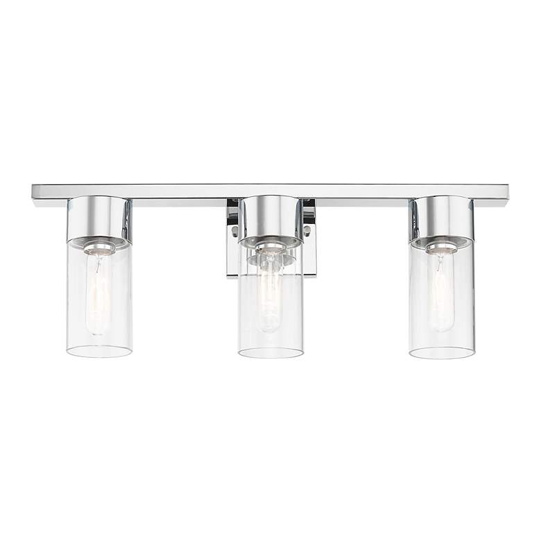 Image 4 Carson 3 Light Polished Chrome Vanity Sconce more views