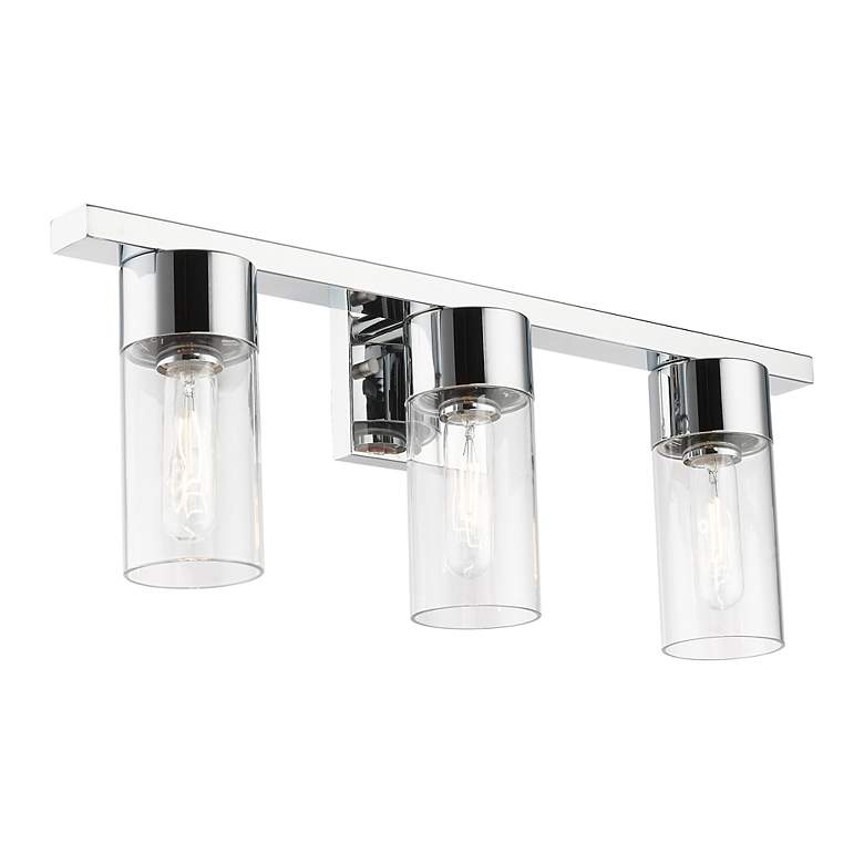 Image 7 Carson 3 Light Polished Chrome Vanity Sconce more views