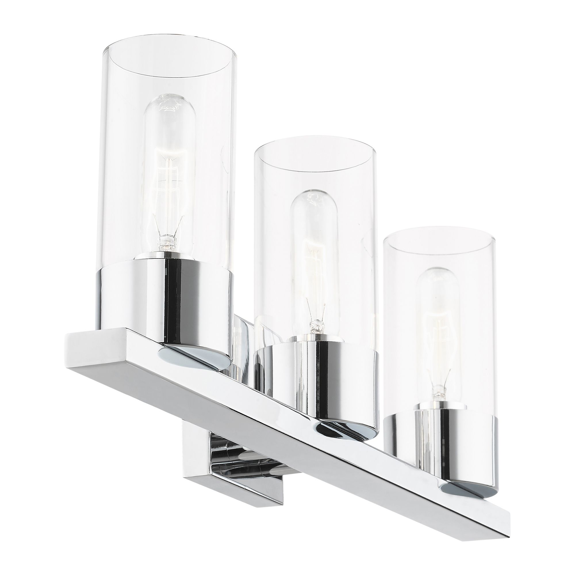 Carson 3 Light Polished Chrome Vanity Sconce