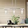 2_Carson 30" Wide Brushed Nickel 3-Light Linear Chandelier