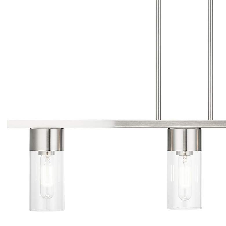 Image 4 Carson 30" Wide Brushed Nickel 3-Light Linear Chandelier more views