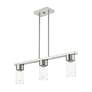 6_Carson 30" Wide Brushed Nickel 3-Light Linear Chandelier more views