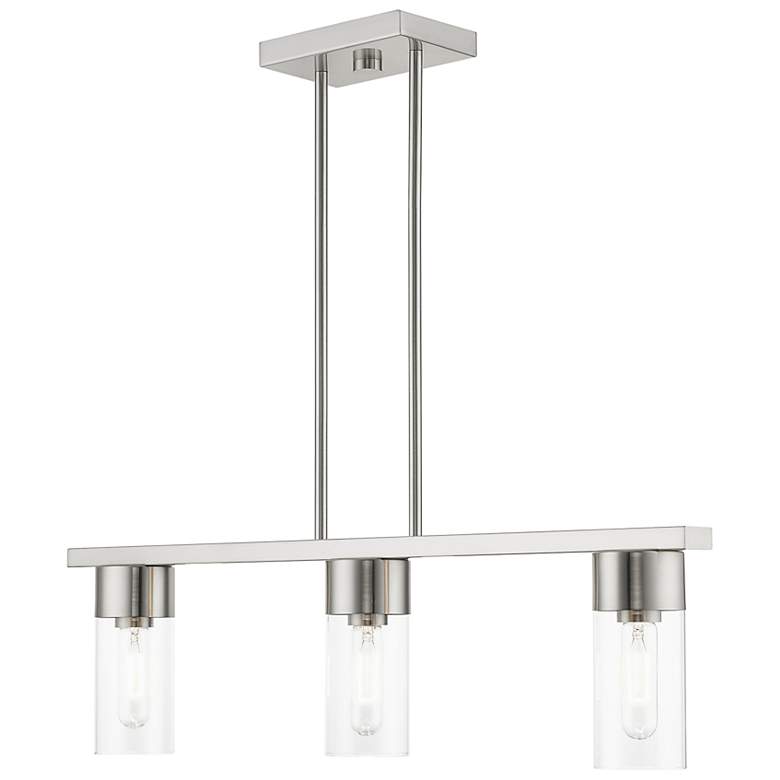 Image 7 Carson 30" Wide Brushed Nickel 3-Light Linear Chandelier more views