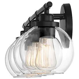Image5 of Carson 30" Wide Matte Black 4-Light Vanity Bath Light more views