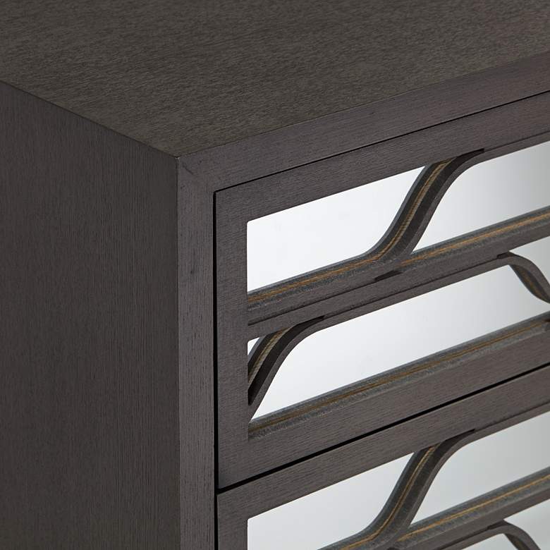 Image 4 Carson 33 3/4" Wide Mirrored 3-Drawer Wood Accent Chest more views