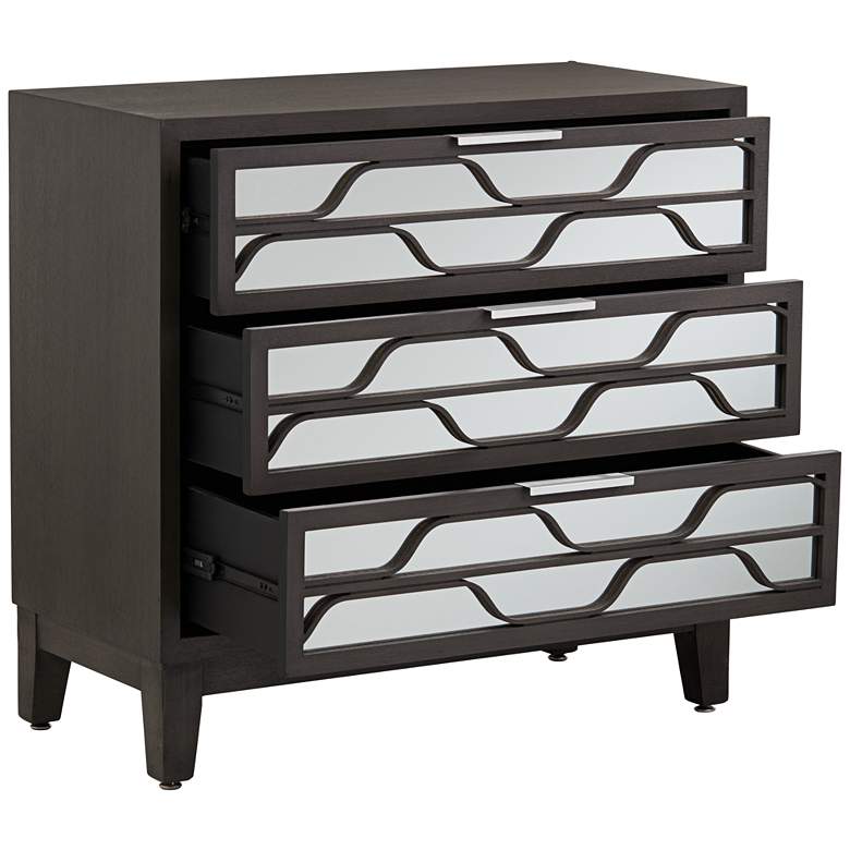 Image 6 Carson 33 3/4" Wide Mirrored 3-Drawer Wood Accent Chest more views