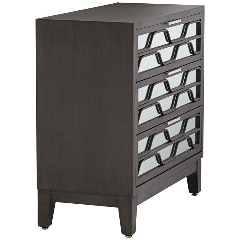 Image 7 Carson 33 3/4 inch Wide Mirrored 3-Drawer Wood Accent Chest more views