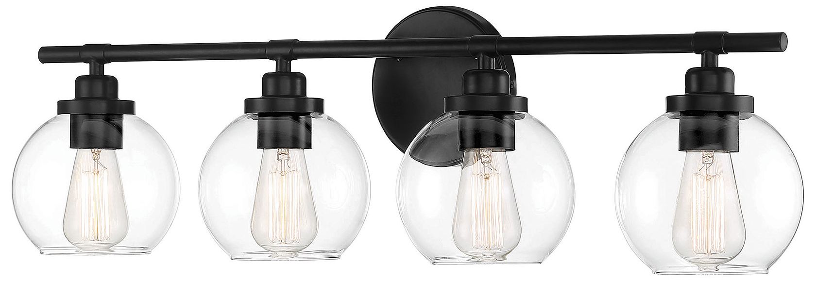 Image 3 Carson 4-Light Bathroom Vanity Light in Matte Black more views